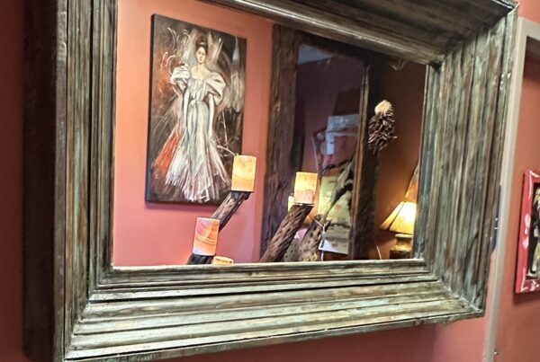 Green Wash Molding Mirror