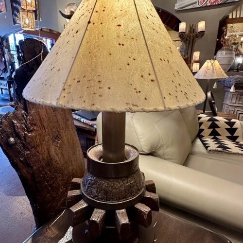 Authentic Wagon Wheel Hub Lamp