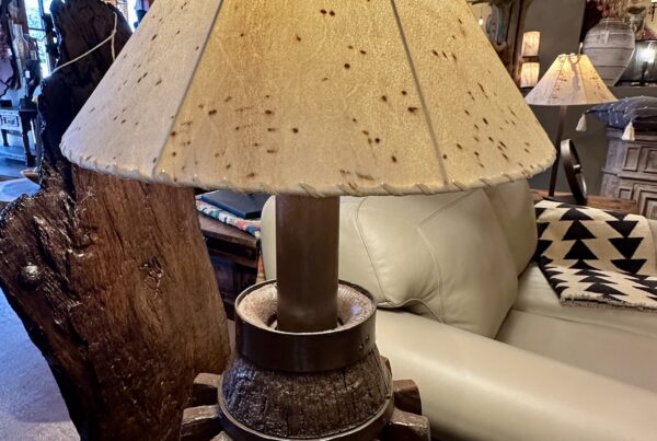 Authentic Wagon Wheel Hub Lamp