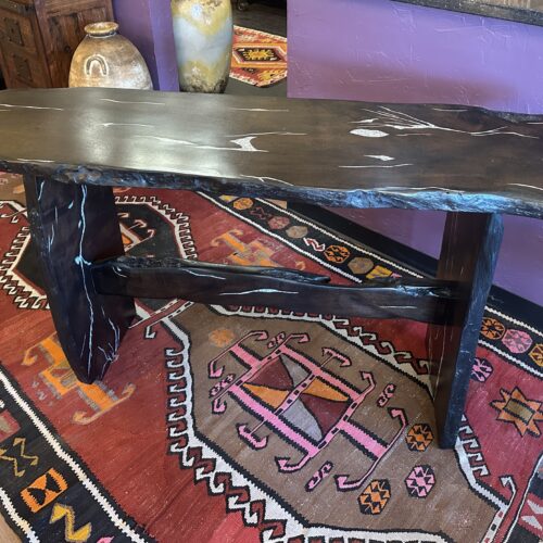 Mesquite White Buffalo Turquoise Inlay Sofa Table