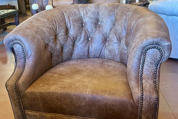 Aniline Swivel Barrel Chair