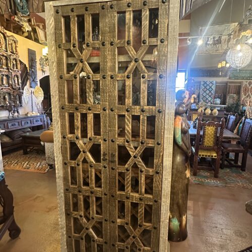 Grey Wash Wine Cabinet with Touch Light