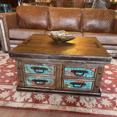 Acid Wash Lift-Top Coffee Table