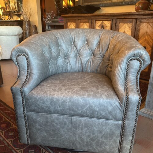 Omaha Fossil Swivel Barrel Chair