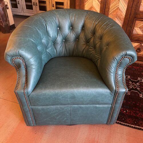 Omaha Turquoise Barrel Chair