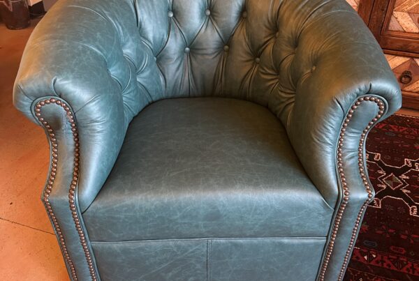 Omaha Turquoise Barrel Chair