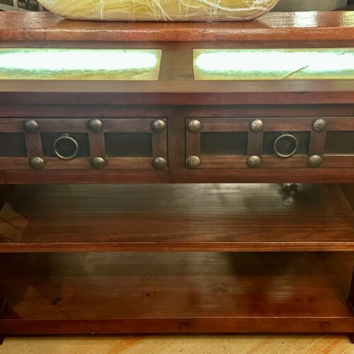 Charbel Onyx Sofa Table with Light