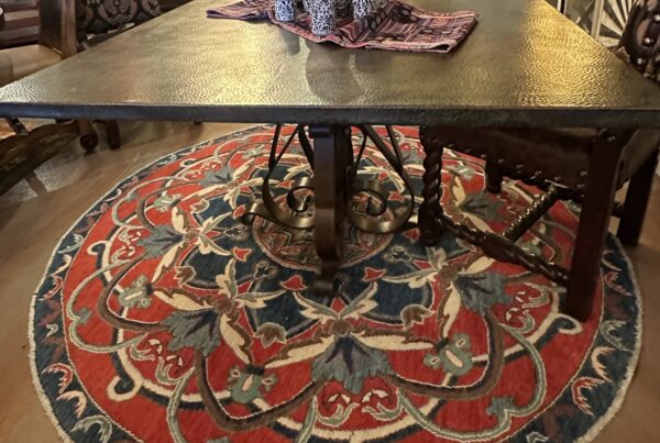 Square Patina Copper Table