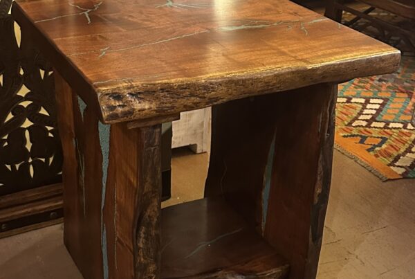 Mesquite Turquoise Inlay End Table