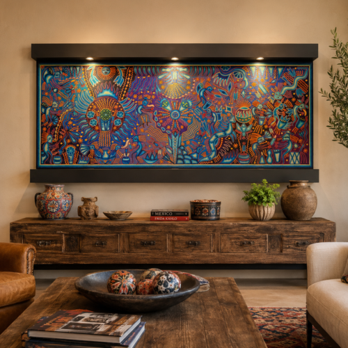 Original Huichol Yarn Painting