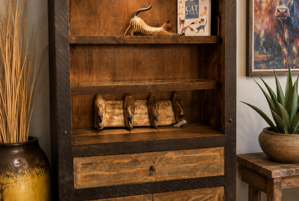 Black Wash Starbust Bookcase