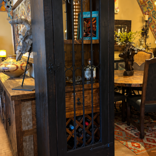 Black Wash Wine Cabinet