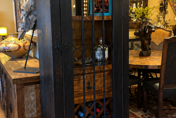 Black Wash Wine Cabinet