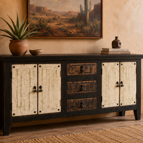 Black & White Wash Sideboard