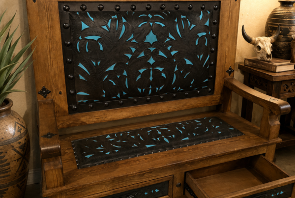 Charro Bench in Turquoise