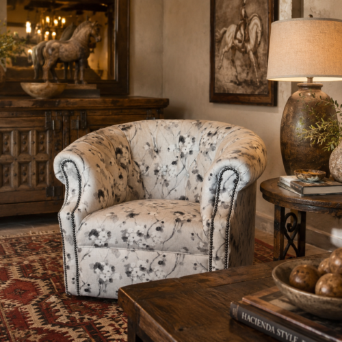 Cozy Southwestern Barrel Chair