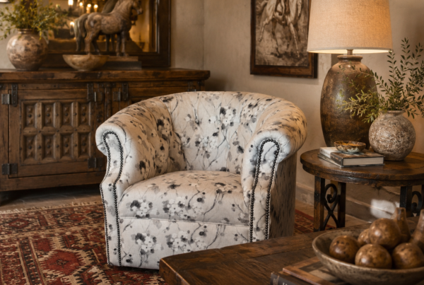 Cozy Southwestern Barrel Chair