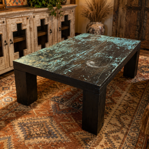Distressed Blue Coffee Table
