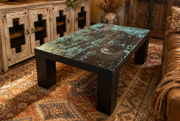 Distressed Blue Coffee Table