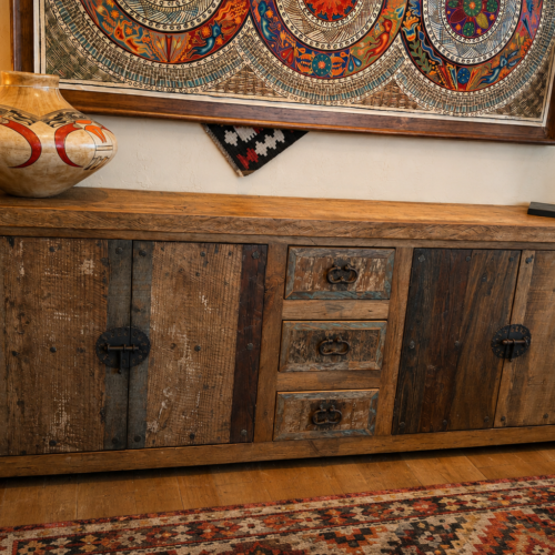 Distressed Wood Chameleon Buffet