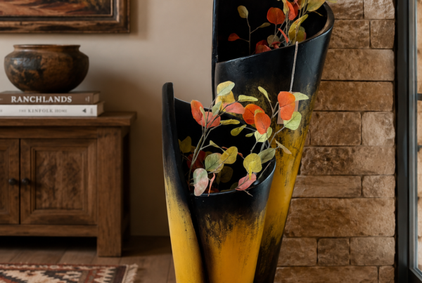 Ember Glow Floor Vases