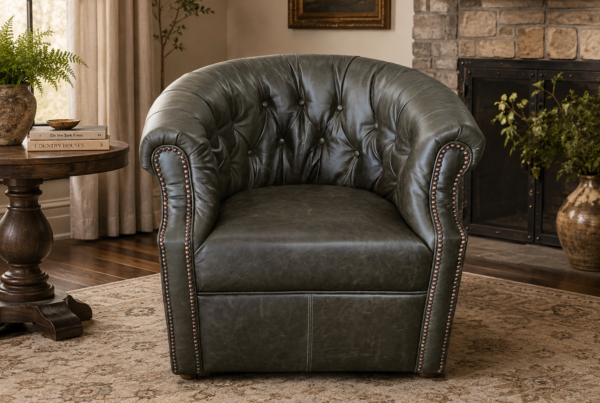Evergreen Swivel Barrel Chair