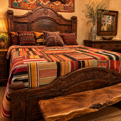 Floral Natural Copper Bed