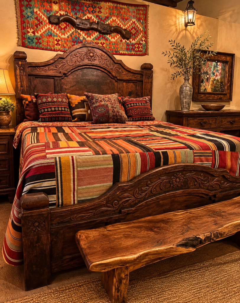 Floral Natural Copper Bed