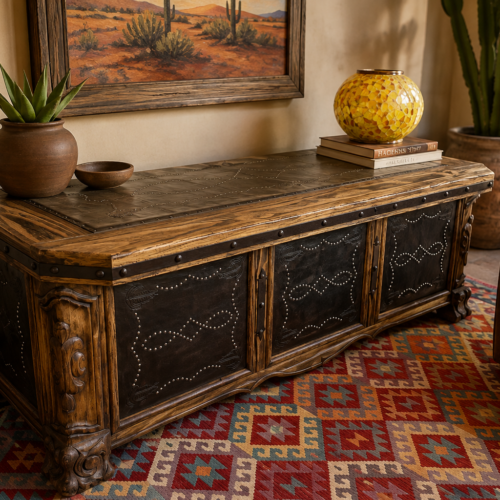 Hacienda Tooled Leather Desk