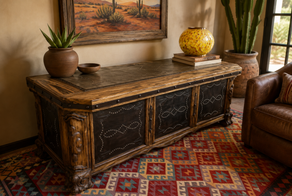 Hacienda Tooled Leather Desk