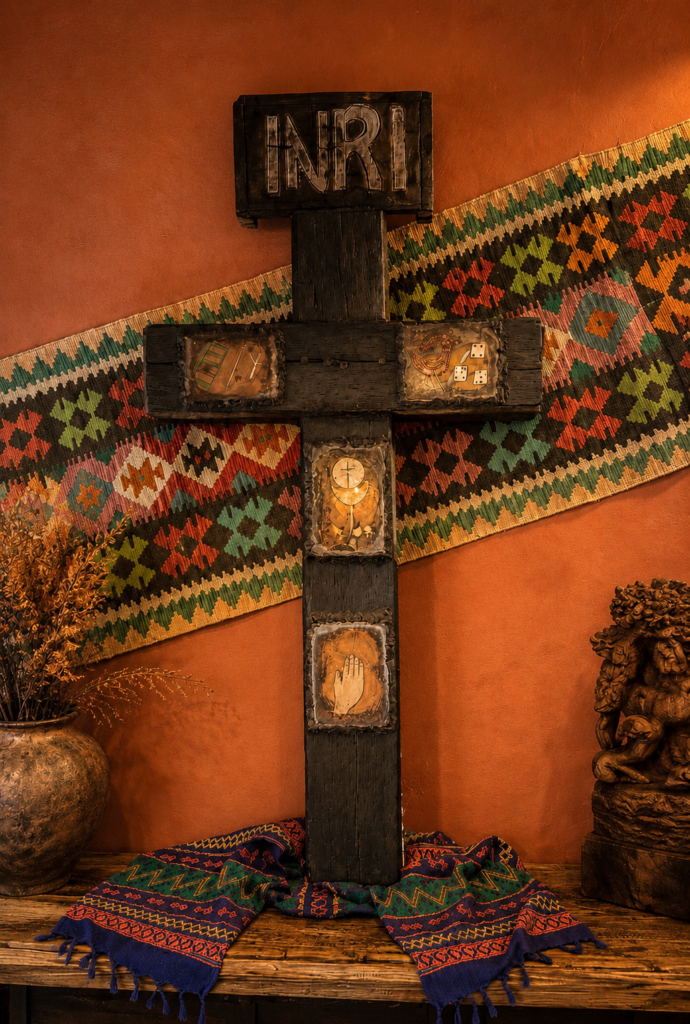 Mexican Symbolic Folk Art Cross