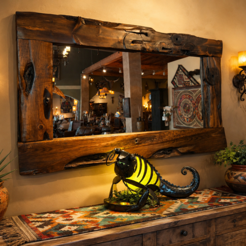 Reclaimed Tanning Barrel Mirror