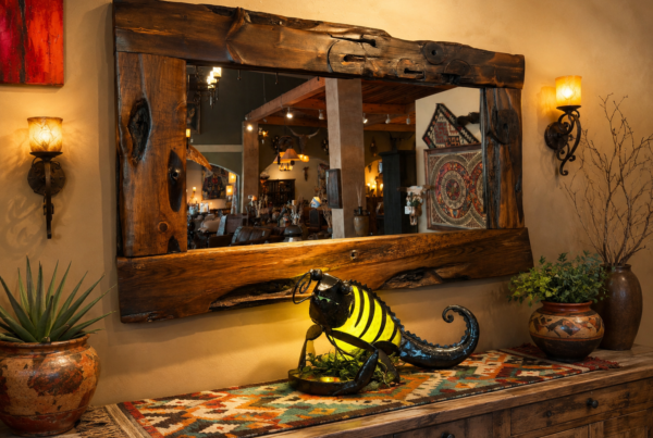 Reclaimed Tanning Barrel Mirror