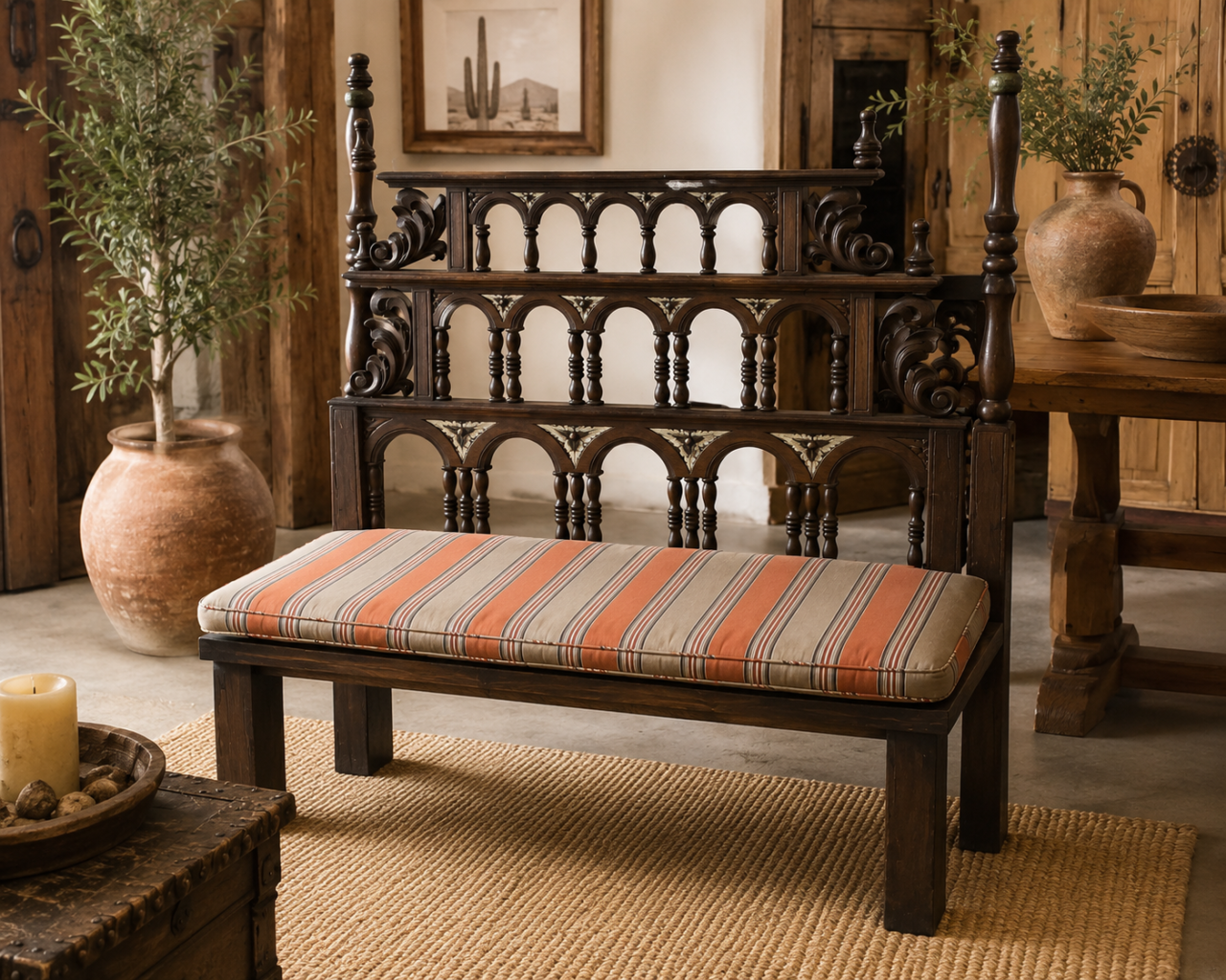 Mission Revival Bench