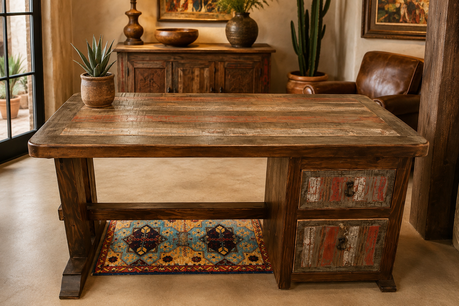 Modern Rustic Study Desk