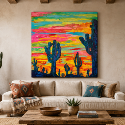 Neon Desert Sunset