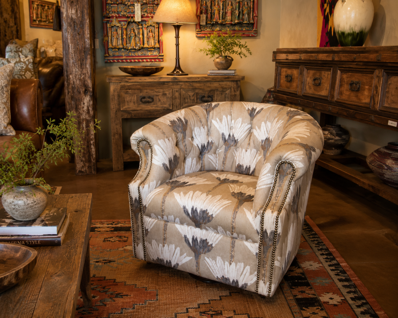 Prairie Bloom Barrel Chair