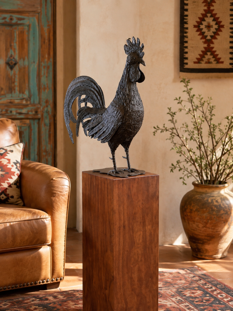 Proud as a Hand-Sculptured Rooster