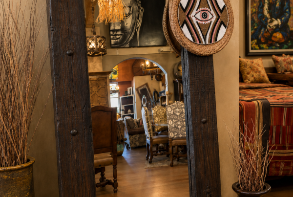 Rustic Beam Boho Mirror