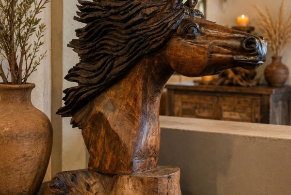 Rustic Carved Horsehead