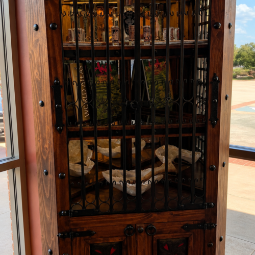 Hacienda Corner Bookcase or Liquor Cabinet