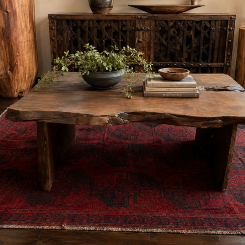 Rustic Live-Edge Coffee Table