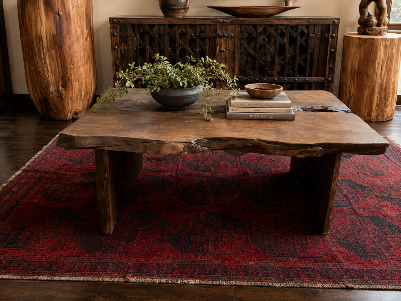 Rustic Live-Edge Coffee Table