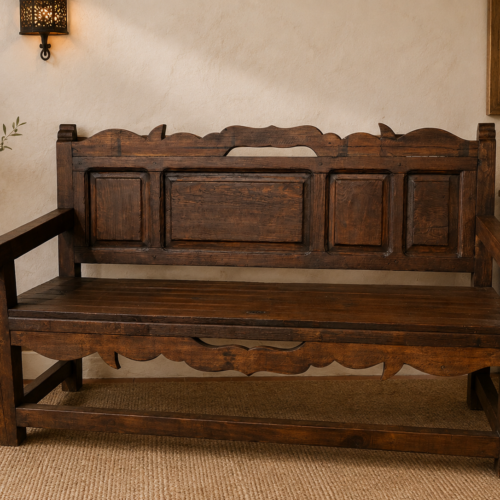 Rustic Mediterranean Bench