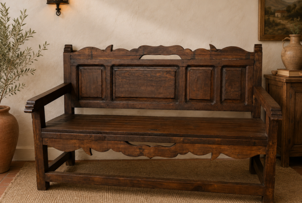 Rustic Mediterranean Bench
