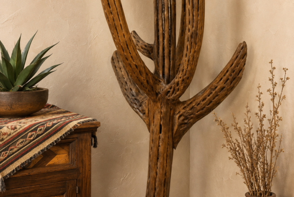 Saguaro Cactus Floor Lamp with Onyx Shades