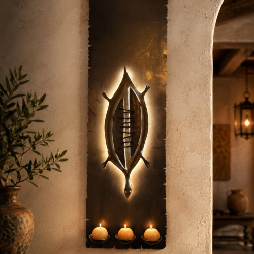 Tortuga Iron Sconce Candle Holder