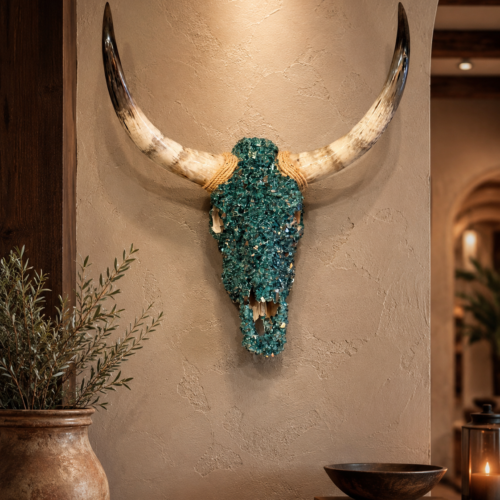 Turquoise Mosaic Longhorn Skull