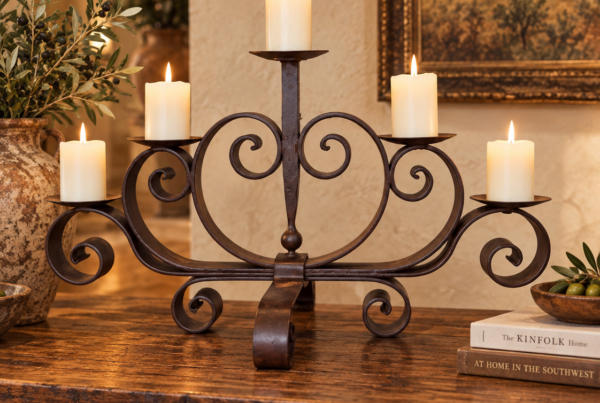 6-Candle Wrought Iron Candle Holder