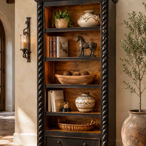 Black Wash Bookcase
